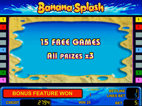 Онлайн автоматы Banana Splash 15 бесплатных игр