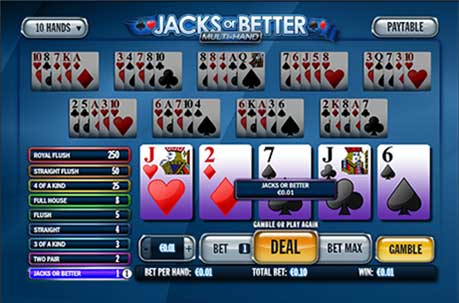 Jacks or Better MultiHand Jacks or Better MultiHand
